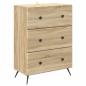 Preview: Schubladenschrank 66 x 34,5 x 90 cm Holzwerkstoff Sonoma-Eiche