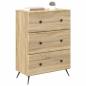 Preview: Schubladenschrank 66 x 34,5 x 90 cm Holzwerkstoff Sonoma-Eiche
