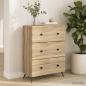 Preview: Schubladenschrank 66 x 34,5 x 90 cm Holzwerkstoff Sonoma-Eiche