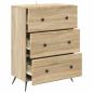 Preview: Schubladenschrank 66 x 34,5 x 90 cm Holzwerkstoff Sonoma-Eiche