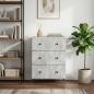 Preview: ARDEBO.de - Schubladenschrank 66 x 34,5 x 90 cm Holzwerkstoff Betongrau