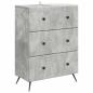 Preview: Schubladenschrank 66 x 34,5 x 90 cm Holzwerkstoff Betongrau