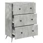 Preview: Schubladenschrank 66 x 34,5 x 90 cm Holzwerkstoff Betongrau