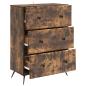 Preview: Schubladenschrank 66 x 34,5 x 90 cm Holzwerkstoff R?uchereiche