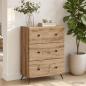 Preview: ARDEBO.de - Schubladenschrank 66 x 34,5 x 90 cm Holzwerkstoff Artisan-Eiche