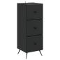 Preview: Schubladenschrank Schwarz 33 x 34,5 x 90 cm Holzwerkstoff