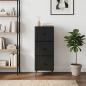 Preview: Schubladenschrank Schwarz 33 x 34,5 x 90 cm Holzwerkstoff