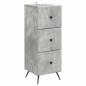 Preview: Schubladenschrank Betongrau 33 x 34,5 x 90 cm Holzwerkstoff