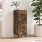 Preview: ARDEBO.de - Schubladenschrank Ger?ucherte Eiche 33 x 34,5 x 90 cm