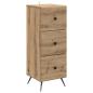 Preview: Schubladenschrank 33 x 34,5 x 90 cm Holzwerkstoff Artisan-Eiche