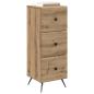 Preview: Schubladenschrank 33 x 34,5 x 90 cm Holzwerkstoff Artisan-Eiche