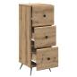 Preview: Schubladenschrank 33 x 34,5 x 90 cm Holzwerkstoff Artisan-Eiche