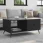 Preview: ARDEBO.de - Couchtisch Schwarz 90 x 50 x 40 cm Holzwerkstoff