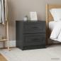 Preview: ARDEBO.de - Nachttisch 2 Stk. Schwarz 43 x 34,5 x 44,5 cm Holzwerkstoff