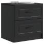Preview: Nachttisch 2 Stk. Schwarz 43 x 34,5 x 44,5 cm Holzwerkstoff