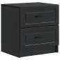 Preview: Nachttisch 2 Stk. Schwarz 43 x 34,5 x 44,5 cm Holzwerkstoff