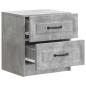 Preview: Nachttisch Betongrau 43 x 34,5 x 44,5 cm Holzwerkstoff