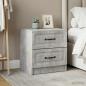 Preview: ARDEBO.de - Nachttisch 2 Stk. Betongrau 43 x 34,5 x 44,5 cm Holzwerkstoff