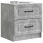 Preview: Nachttisch 2 Stk. Betongrau 43 x 34,5 x 44,5 cm Holzwerkstoff