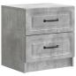 Preview: Nachttisch 2 Stk. Betongrau 43 x 34,5 x 44,5 cm Holzwerkstoff