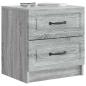 Preview: Nachttisch Sonoma-Grau 43 x 34,5 x 44,5 cm Holzwerkstoff