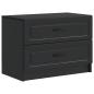 Preview: Nachttisch Schwarz 62 x 34,5 x 44,5 cm Holzwerkstoff