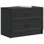 Preview: Nachttisch Schwarz 62 x 34,5 x 44,5 cm Holzwerkstoff