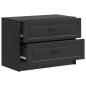 Preview: Nachttisch Schwarz 62 x 34,5 x 44,5 cm Holzwerkstoff