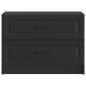 Preview: Nachttisch Schwarz 62 x 34,5 x 44,5 cm Holzwerkstoff