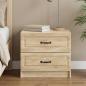 Preview: ARDEBO.de - Nachttisch Sonoma-Eiche 62 x 34,5 x 44,5 cm Holzwerkstoff
