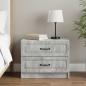 Preview: ARDEBO.de - Nachttisch Betongrau 62 x 34,5 x 44,5 cm Holzwerkstoff
