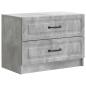 Preview: Nachttisch Betongrau 62 x 34,5 x 44,5 cm Holzwerkstoff