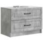 Preview: Nachttisch Betongrau 62 x 34,5 x 44,5 cm Holzwerkstoff