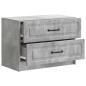 Preview: Nachttisch Betongrau 62 x 34,5 x 44,5 cm Holzwerkstoff