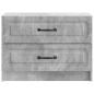 Preview: Nachttisch Betongrau 62 x 34,5 x 44,5 cm Holzwerkstoff