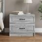 Preview: ARDEBO.de - Nachttisch Sonoma-Grau 62 x 34,5 x 44,5 cm Holzwerkstoff