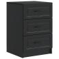 Preview: Nachttisch Schwarz 43 x 41 x 63,5 cm Holzwerkstoff
