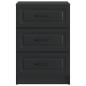 Preview: Nachttisch Schwarz 43 x 41 x 63,5 cm Holzwerkstoff