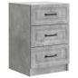 Preview: Nachttisch Betongrau 43 x 41 x 63,5 cm Holzwerkstoff