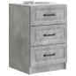 Preview: Nachttisch Betongrau 43 x 41 x 63,5 cm Holzwerkstoff