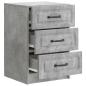 Preview: Nachttisch Betongrau 43 x 41 x 63,5 cm Holzwerkstoff