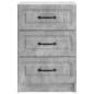 Preview: Nachttisch Betongrau 43 x 41 x 63,5 cm Holzwerkstoff
