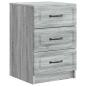 Preview: Nachttisch Sonoma-Grau 43 x 41 x 63,5 cm Holzwerkstoff