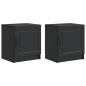 Preview: Nachttisch 2 Stk. Schwarz 43 x 34,5 x 47 cm Holzwerkstoff