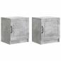 Preview: Nachttisch 2 Stk. Betongrau 43 x 34,5 x 47 cm Holzwerkstoff