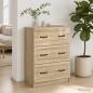 Preview: ARDEBO.de - Schubladenschrank Sonoma-Eiche 66 x 34,5 x 87 cm Holzwerkstoff