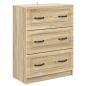 Preview: Schubladenschrank Sonoma-Eiche 66 x 34,5 x 87 cm Holzwerkstoff