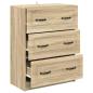 Preview: Schubladenschrank Sonoma-Eiche 66 x 34,5 x 87 cm Holzwerkstoff
