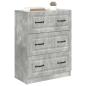 Preview: Schubladenschrank Betongrau 66 x 34,5 x 87 cm Holzwerkstoff