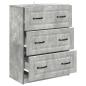 Preview: Schubladenschrank Betongrau 66 x 34,5 x 87 cm Holzwerkstoff